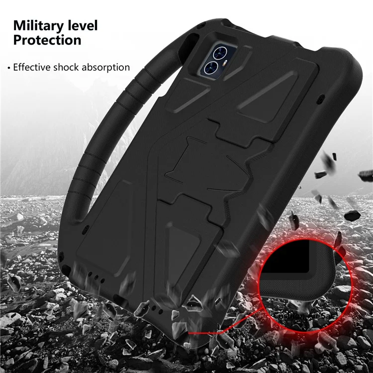 For Teclast M50 HD 10.1 / M50 Pro 10.1 (2023) / Blackview Tab 80 Tablet Case with Handle EVA Shockproof Cover - Black