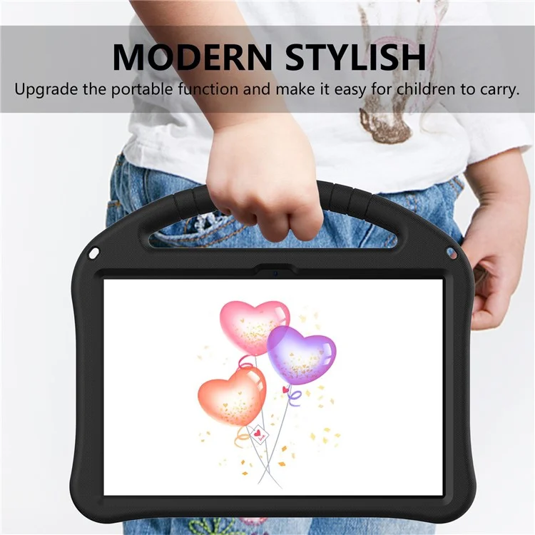 For Teclast M50 HD 10.1 / M50 Pro 10.1 (2023) / Blackview Tab 80 Tablet Case with Handle EVA Shockproof Cover - Black