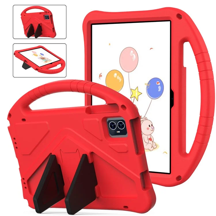 Para Teclast M50 HD 10.1 / M50 Pro 10.1 (2023) / Blackview Tab 80 Funda para Tablet con Asa EVA a Prueba de Golpes - Rojo