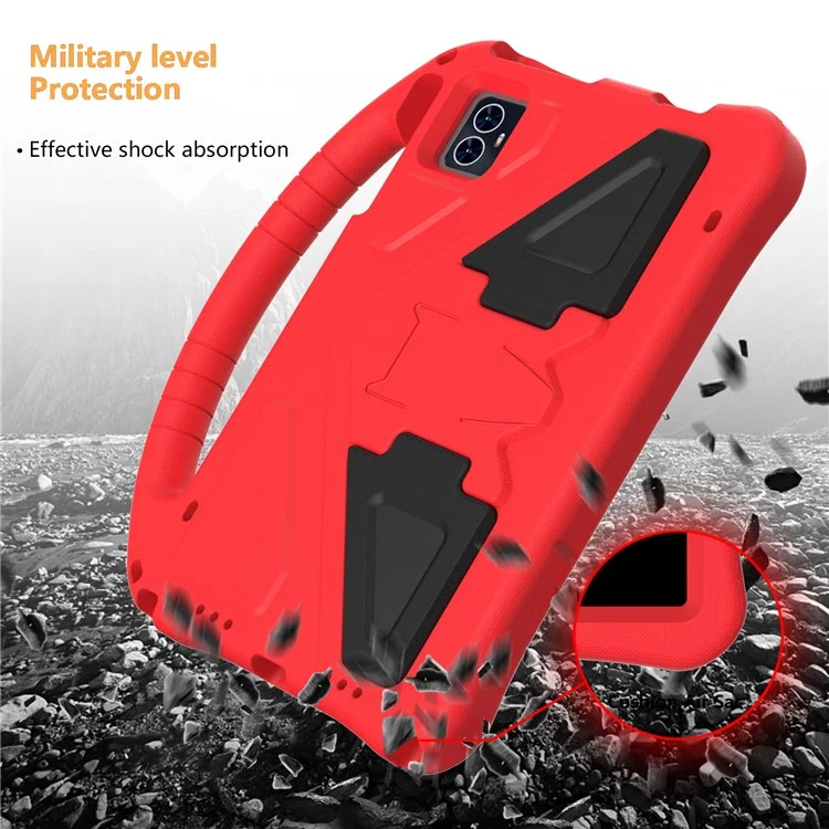 Para Teclast M50 HD 10.1 / M50 Pro 10.1 (2023) / Blackview Tab 80 Funda para Tablet con Asa EVA a Prueba de Golpes - Rojo
