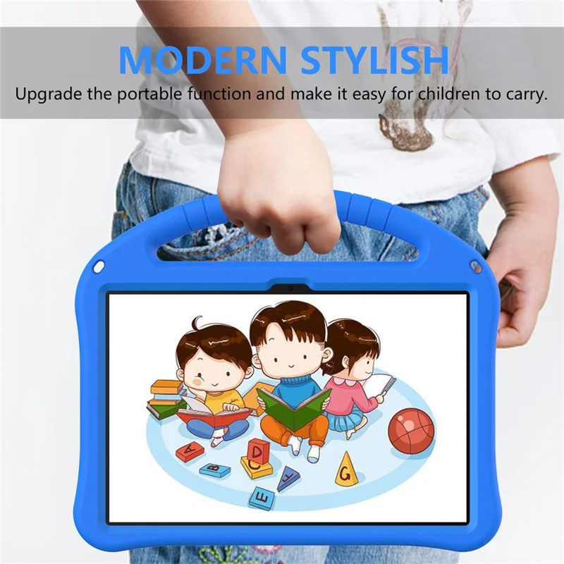 For T-Mobile REVVL Tab 2 (2025) / Teclast M50 HD 10.1 / M50 Pro 10.1 (2023) / Blackview Tab 80 Tablet Case with Handle EVA Shockproof Cover - Blue