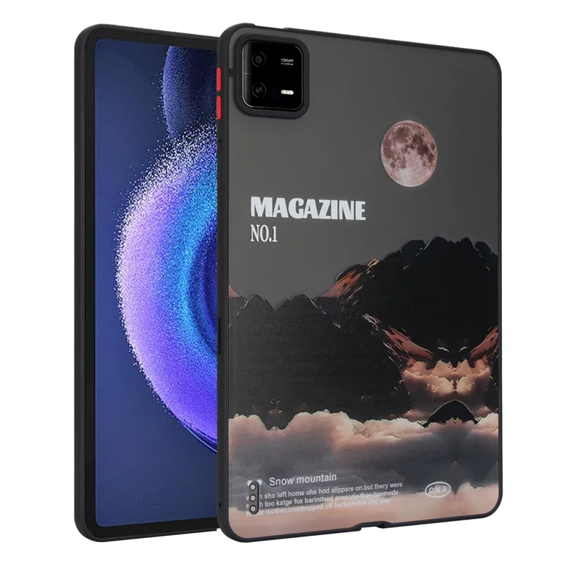 For Xiaomi Pad 6 / Pad 6 Pro Shockproof Tablet Case Landscape Series Pattern Cover - White Snow