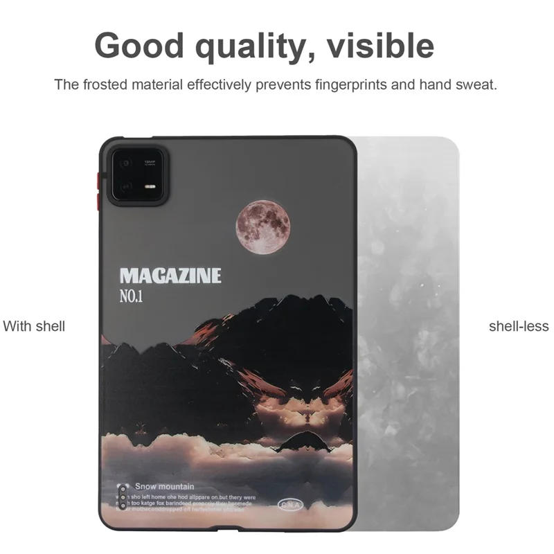 For Xiaomi Pad 6 / Pad 6 Pro Shockproof Tablet Case Landscape Series Pattern Cover - White Snow