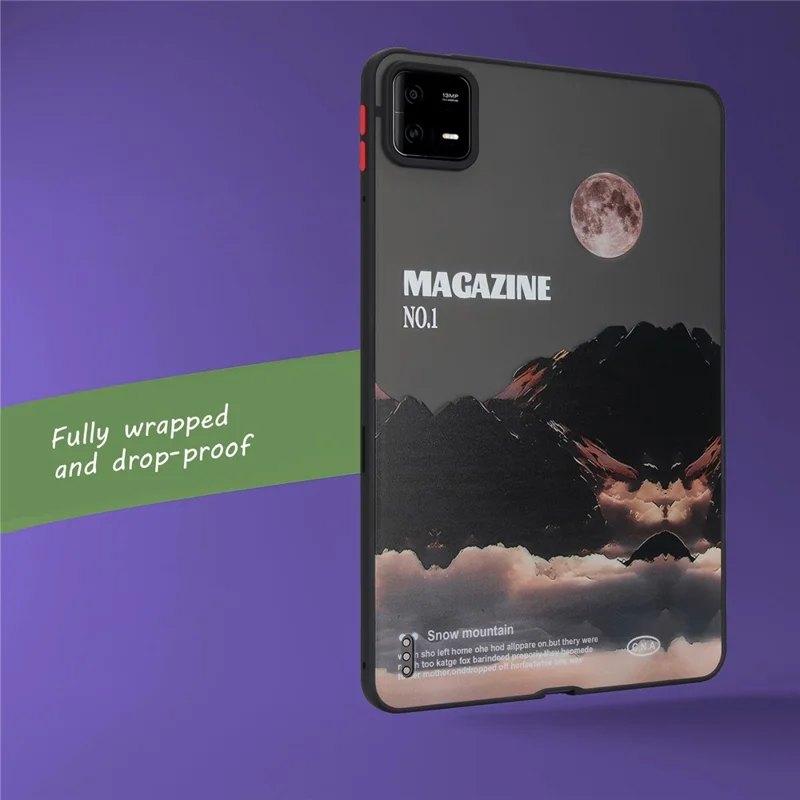 For Xiaomi Pad 6 / Pad 6 Pro Shockproof Tablet Case Landscape Series Pattern Cover - White Snow