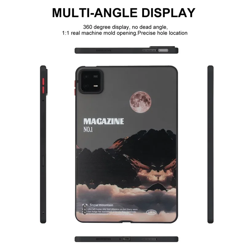 For Xiaomi Pad 6 / Pad 6 Pro Shockproof Tablet Case Landscape Series Pattern Cover - White Snow