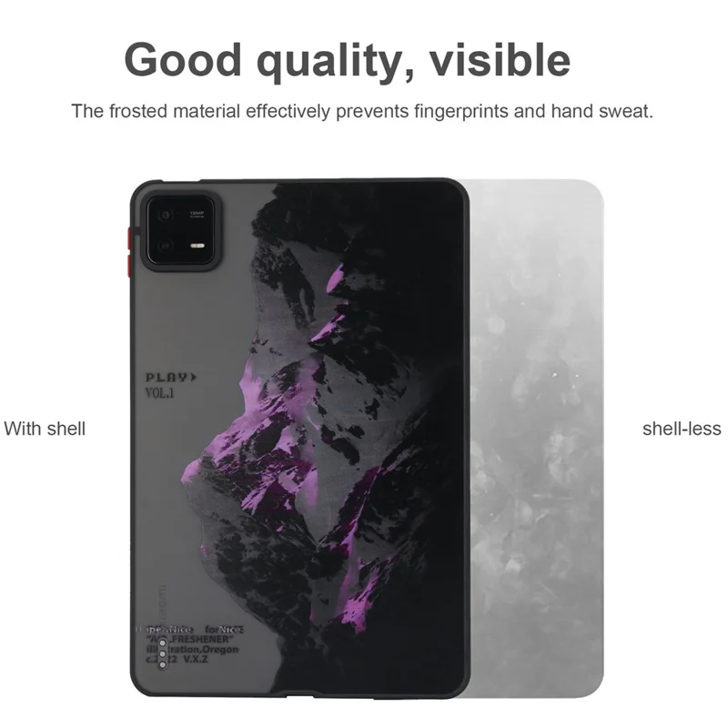 For Xiaomi Pad 6 / Pad 6 Pro Shockproof Tablet Case Landscape Series Pattern Cover - Purple Snow Mountain