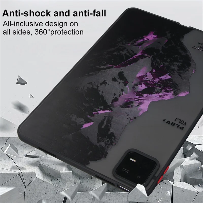 For Xiaomi Pad 6 / Pad 6 Pro Shockproof Tablet Case Landscape Series Pattern Cover - Purple Snow Mountain