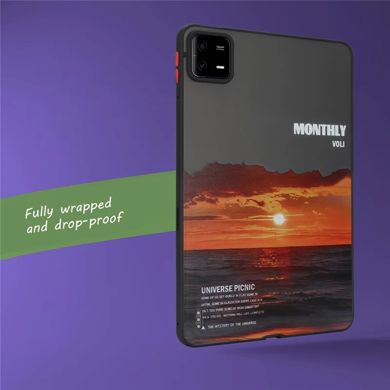 For Xiaomi Pad 6 / Pad 6 Pro Shockproof Tablet Case Landscape Series Pattern Cover - Sunset