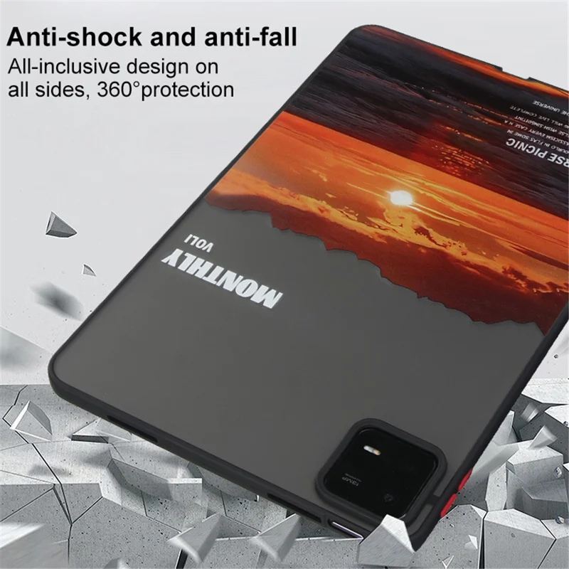 For Xiaomi Pad 6 / Pad 6 Pro Shockproof Tablet Case Landscape Series Pattern Cover - Sunset