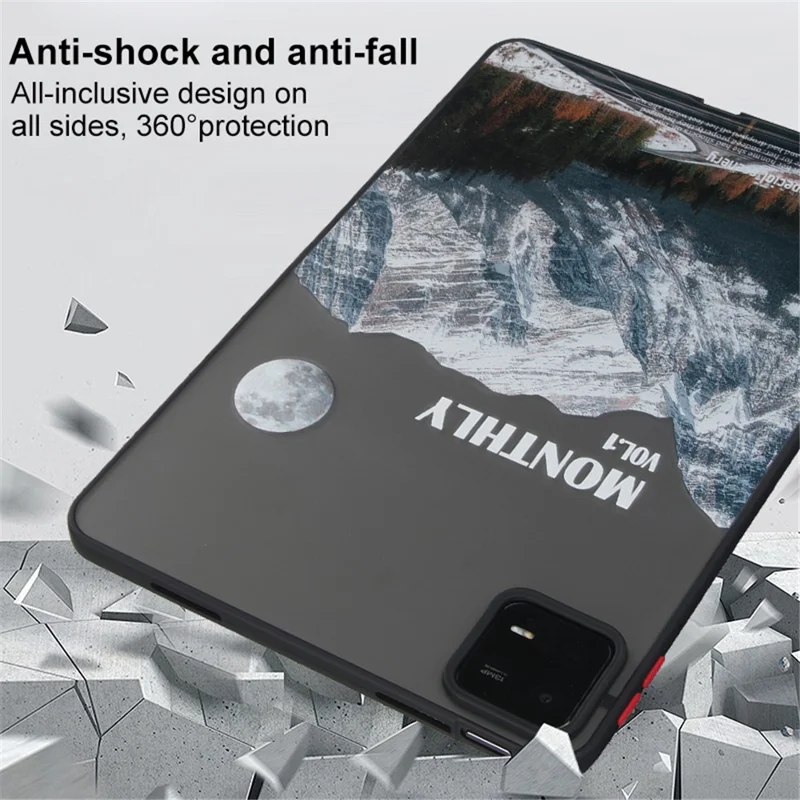 För Xiaomi Pad 6 / Pad 6 Pro stötsäker plattlåda Landscape Series mönsterlåda - Highway Snow Mountain