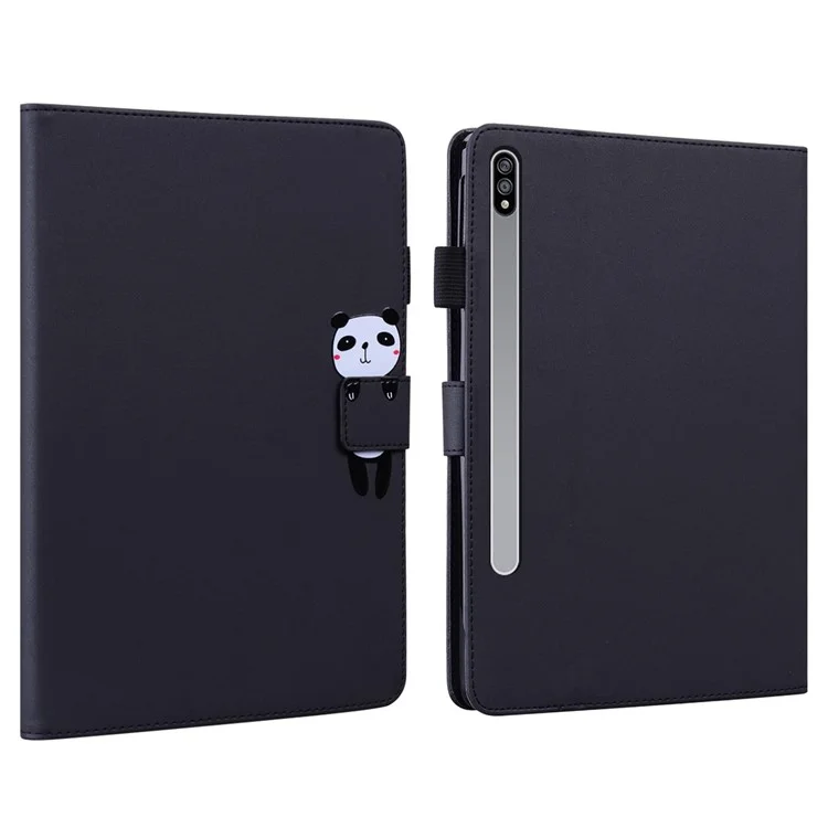 For Samsung Galaxy Tab S8 Leather Case Stand Tablet Cover Card Slots - Black