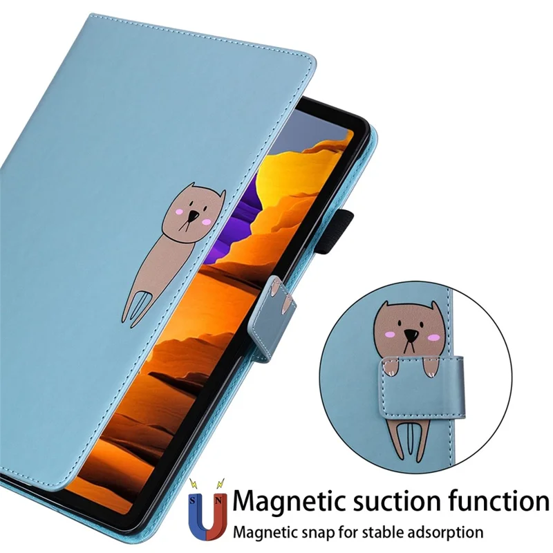 For Samsung Galaxy Tab S8 Leather Case Stand Tablet Cover Card Slots - Blue