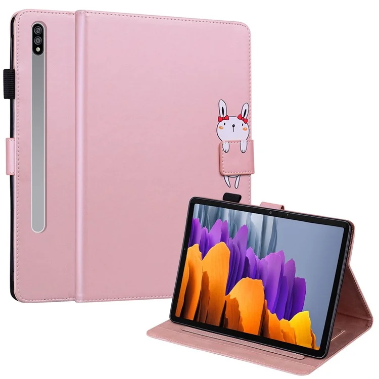 For Samsung Galaxy Tab S8 Leather Case Stand Tablet Cover Card Slots - Rose Gold