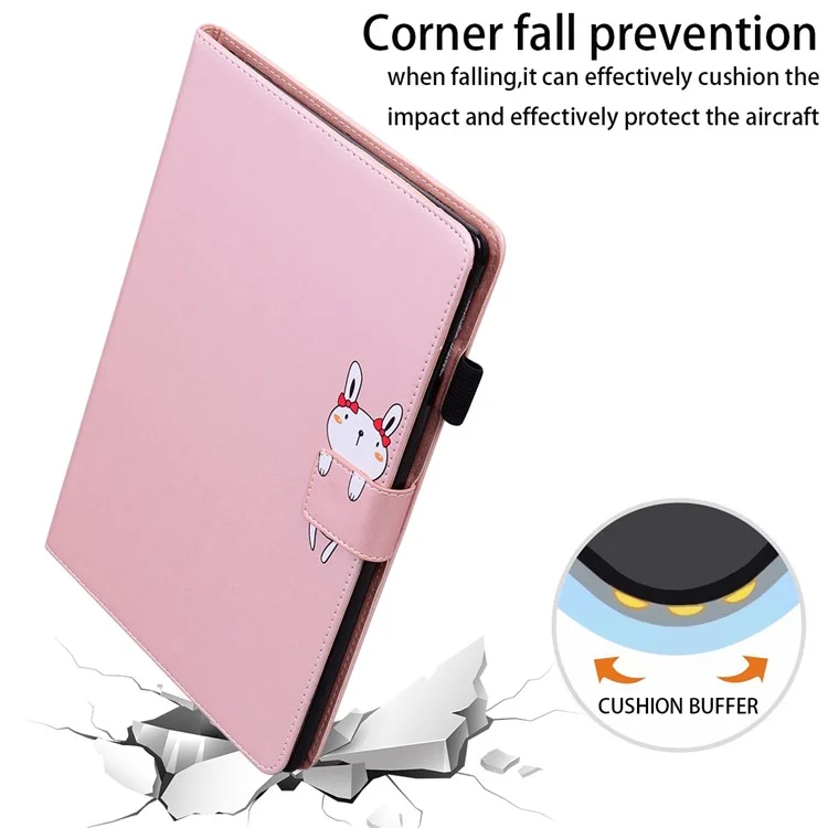 For Samsung Galaxy Tab S8 Leather Case Stand Tablet Cover Card Slots - Rose Gold