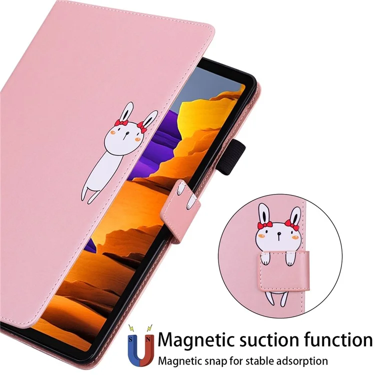 For Samsung Galaxy Tab S8 Leather Case Stand Tablet Cover Card Slots - Rose Gold