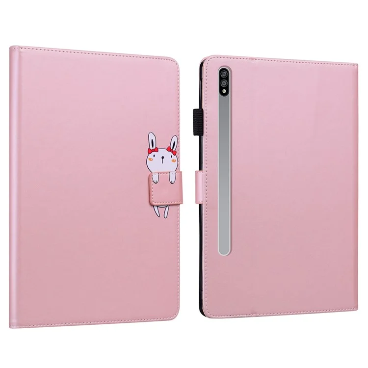 For Samsung Galaxy Tab S8 Leather Case Stand Tablet Cover Card Slots - Rose Gold