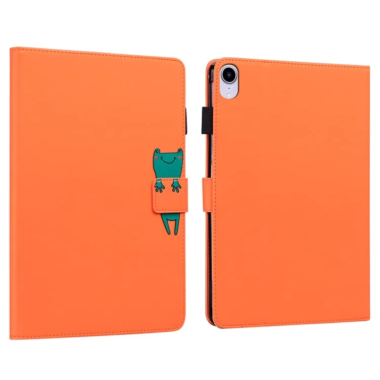 PU Leather Case for iPad mini (2024) / mini (2021) Tablet Cover with Stand Card Slots - Orange