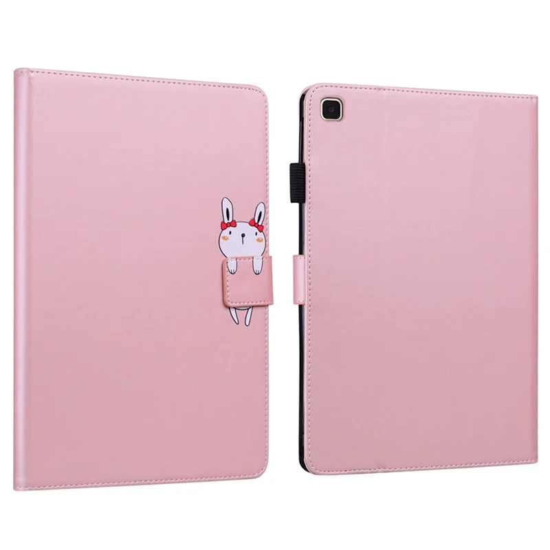 Para Samsung Galaxy Tab A7 10.4 (2020) /(2022) Soporte de la Carcasa de la Caja de la Tableta Ranuras de la Tarjeta de Tapa de Cuero - Oro Rosa