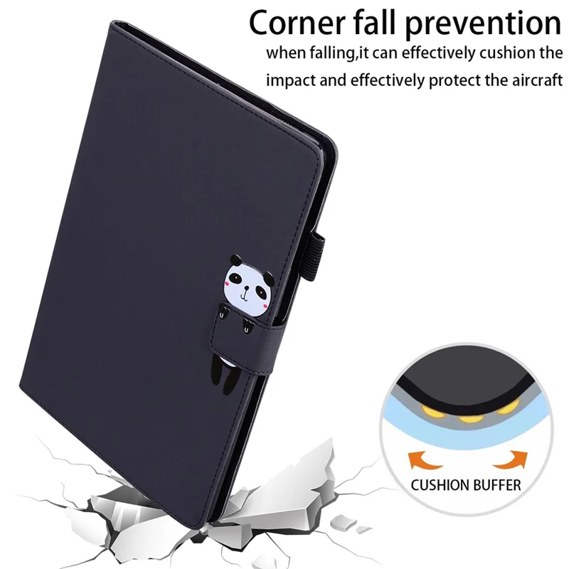 Pour Samsung Galaxy Tab A 8.0 (2019) Case de Cartes de Boîtier Couverture de Tablette en Cuir - Noir