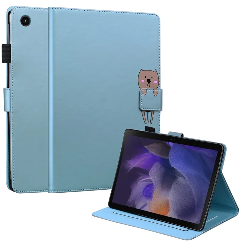 Pour Samsung Galaxy Tab A 8.0 (2019) Case de Cartes de Boîtier Couverture de Tablette en Cuir - Bleu