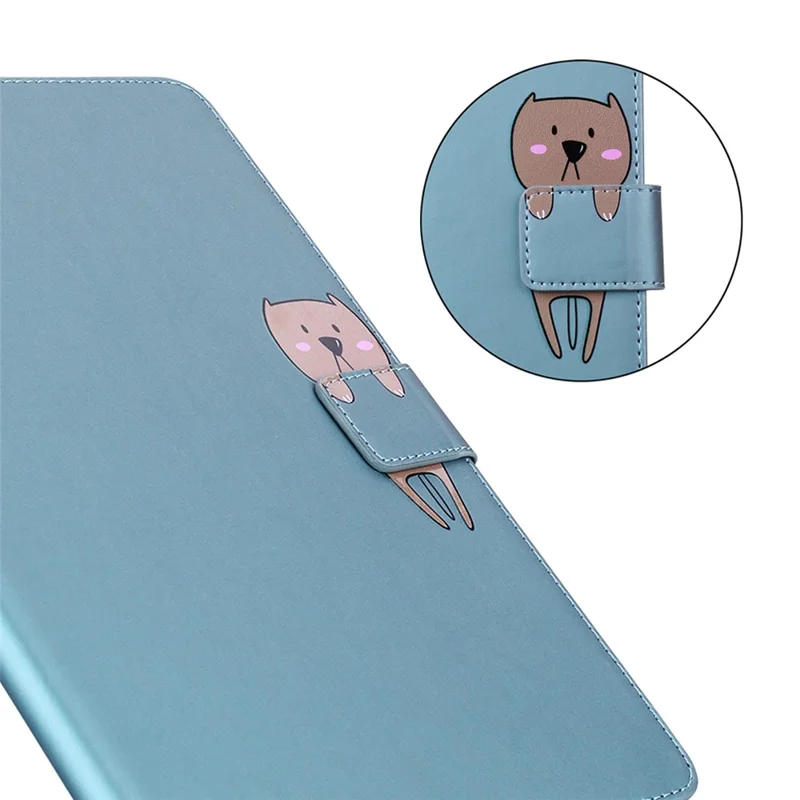 Pour Samsung Galaxy Tab A 8.0 (2019) Case de Cartes de Boîtier Couverture de Tablette en Cuir - Bleu