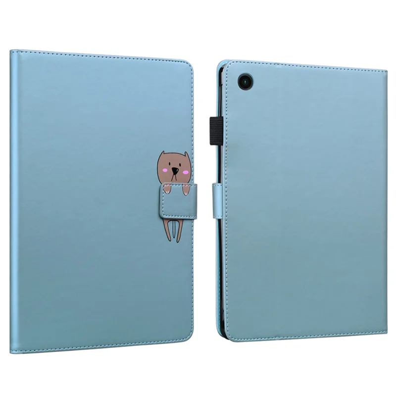 Pour Samsung Galaxy Tab A 8.0 (2019) Case de Cartes de Boîtier Couverture de Tablette en Cuir - Bleu