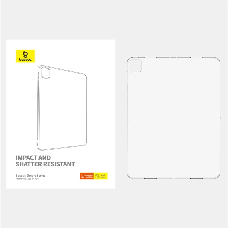 BASEUS Simple Series For iPad Pro 11 (2021) / (2022) / Air (2020) / Air (2022) Slim PC Protective Case - Transparent