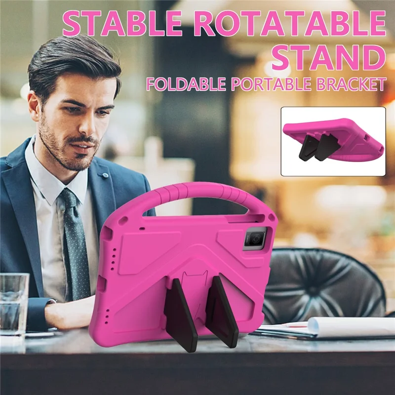 For TCL Tab 10 Gen 2 / T-Mobile REVVL Tab / Blackview Oscal Pad 15 / Tab 11 WiFi / Tab 11 SE / Tab 11 Case Handle EVA Cover - Rose