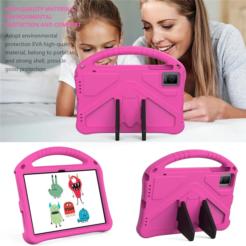 For TCL Tab 10 Gen 2 / T-Mobile REVVL Tab / Blackview Oscal Pad 15 / Tab 11 WiFi / Tab 11 SE / Tab 11 Case Handle EVA Cover - Rose