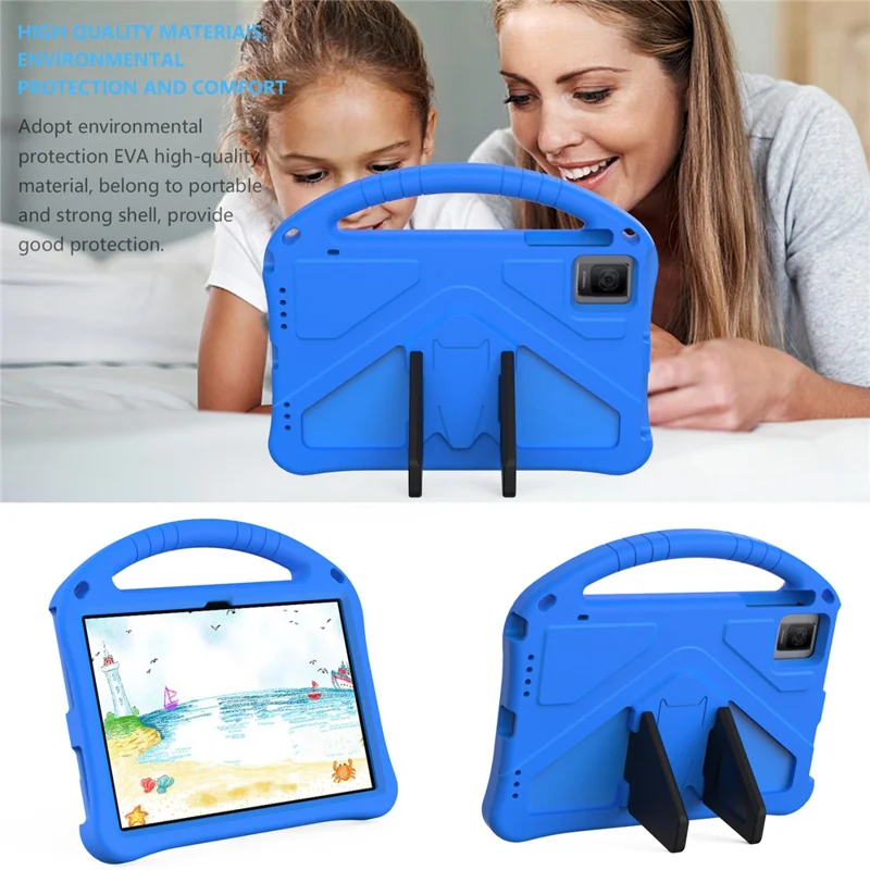 For TCL Tab 10 Gen 2 / T-Mobile REVVL Tab / Blackview Oscal Pad 15 / Tab 11 WiFi / Tab 11 SE / Tab 11 Case Handle EVA Cover - Blue