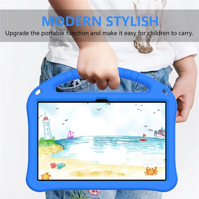 For TCL Tab 10 Gen 2 / T-Mobile REVVL Tab / Blackview Oscal Pad 15 / Tab 11 WiFi / Tab 11 SE / Tab 11 Case Handle EVA Cover - Blue