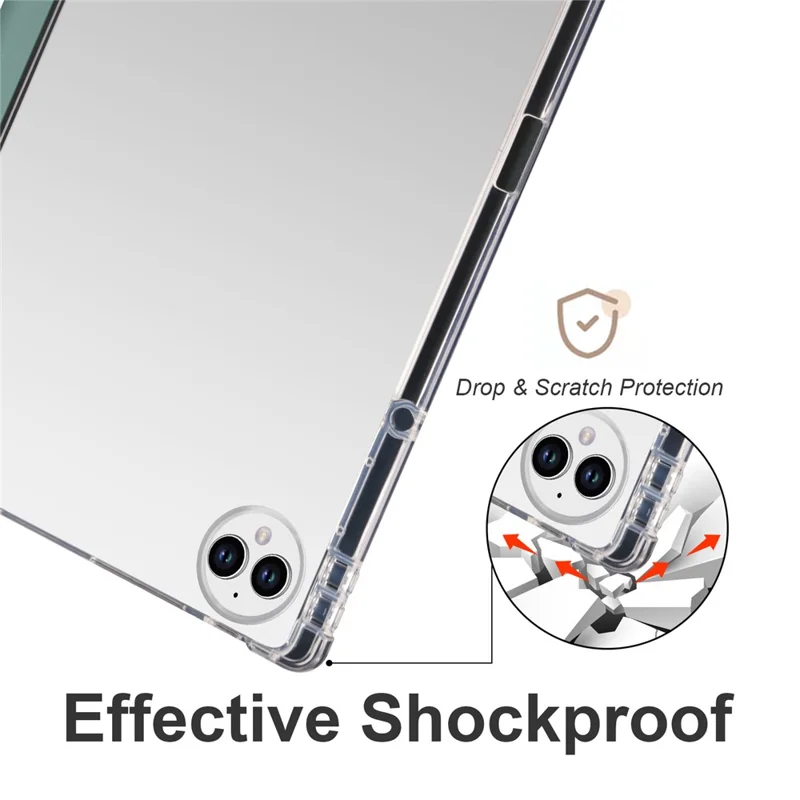 For Huawei MatePad Pro 13.2 Tablet Leather Case Tri-fold Stand Pen Slot Cover - Midnight Green