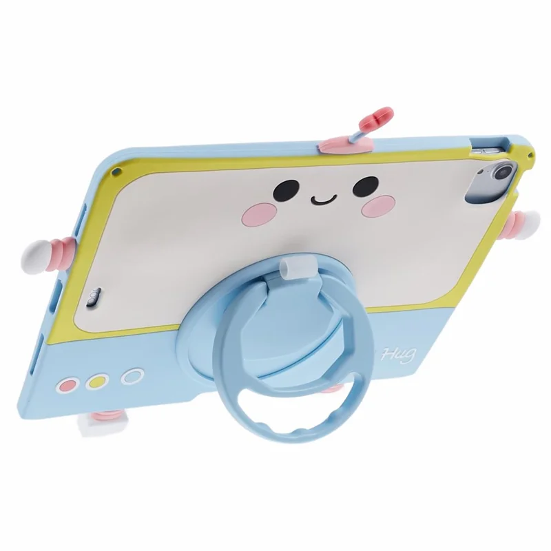 For iPad Air (2020) / (2022) / iPad Pro 11 (2020) / (2021) / (2022) Silicone Case Kickstand Tablet Cover with Lanyard