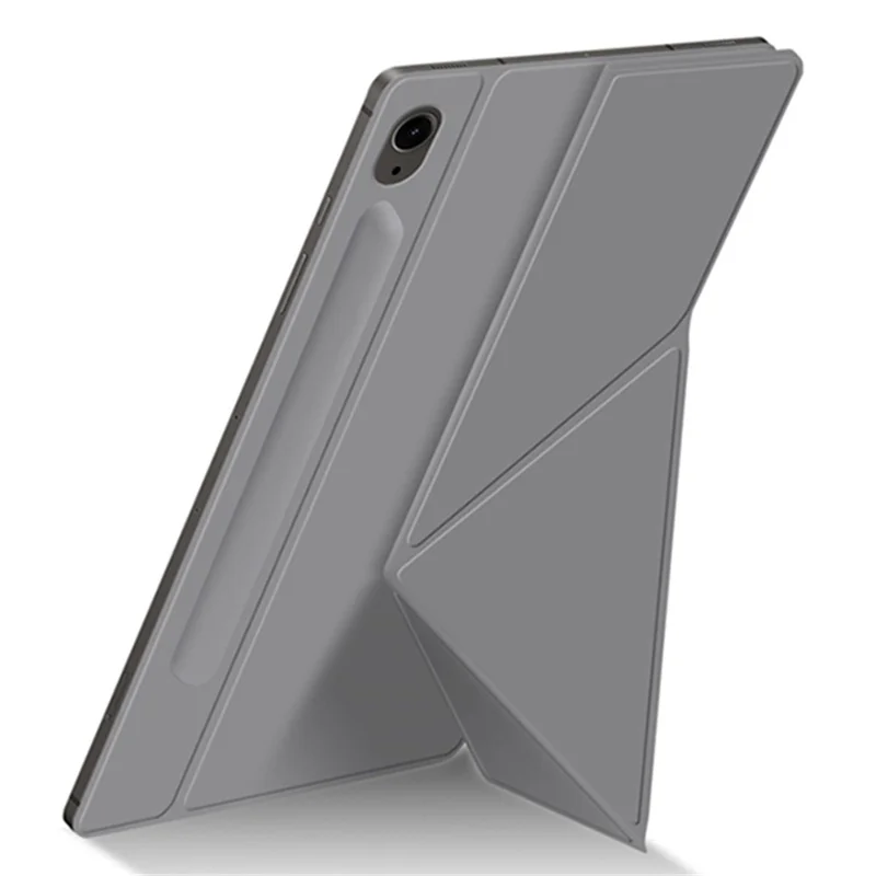 For Samsung Galaxy Tab S10 FE / S9 FE / S9 Case Magnetic V-Fold Stand Tablet Cover with Auto Sleep  /  Wake - Grey
