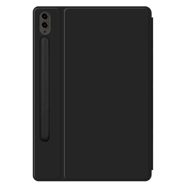 Pour Samsung Galaxy Tab S9 FE+ Étui Magnétique en Cuir PU + PC Anti-rayures Support Pliant en V Étui pour Tablette - Noir