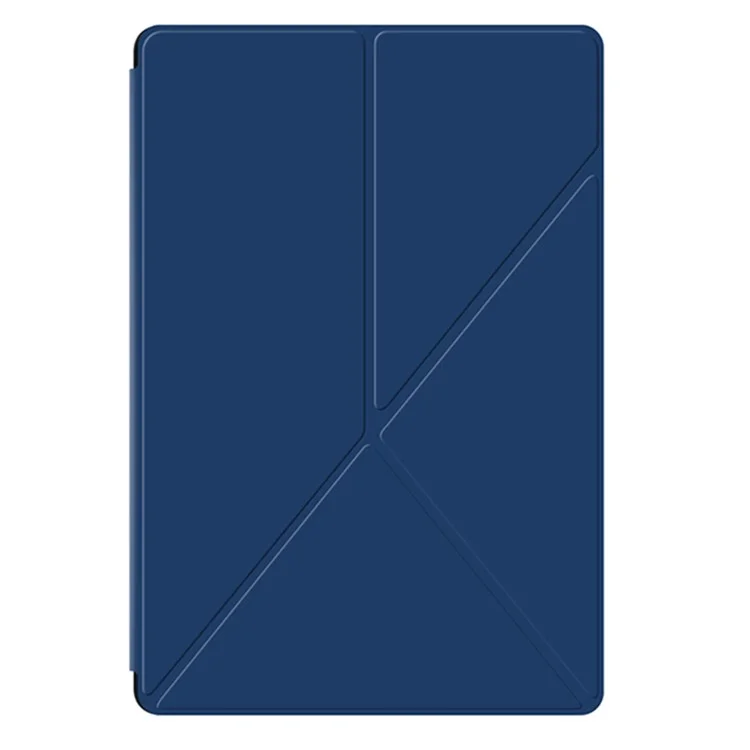 For Samsung Galaxy Tab S9 FE+ Case Magnetic PU Leather+PC Anti-scratch V-fold Stand Tablet Cover - Blue