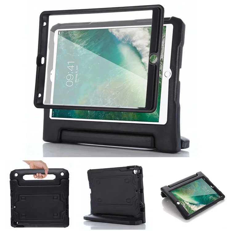Para iPad 10.2 (2021) / (2020) / (2019) Capa EVA Anti-queda Capa Protetora de Tablet com Tampa Frontal e Suporte de Apoio - Preto