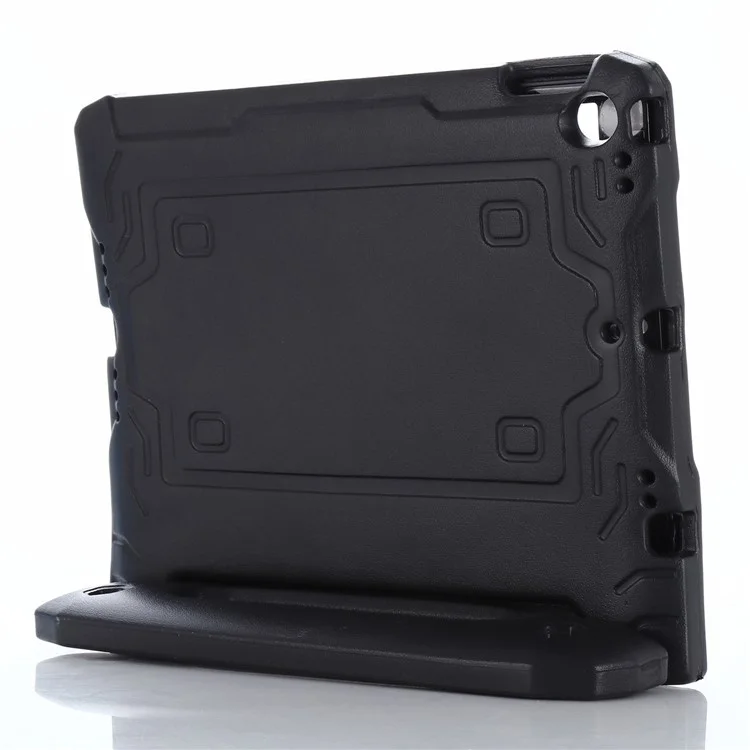 For iPad 10.2 (2021)  /  (2020)  /  (2019) Case EVA Anti-drop Protective Tablet Cover with Front Lid and Kickstand Handle - Black