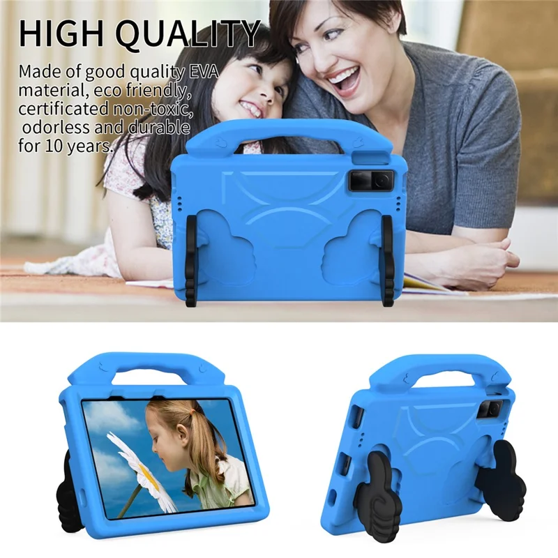 For Xiaomi Redmi Pad / Lenovo Tab M10 Plus (3rd Gen) Tablet EVA Case with Thumb Kickstand - Blue