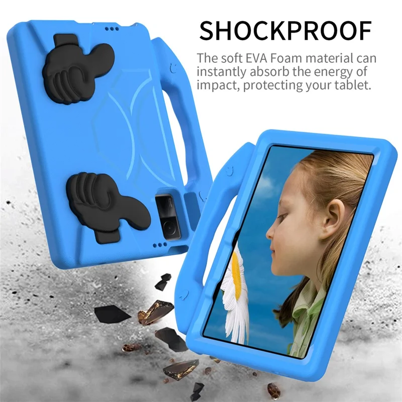 For Xiaomi Redmi Pad / Lenovo Tab M10 Plus (3rd Gen) Tablet EVA Case with Thumb Kickstand - Blue