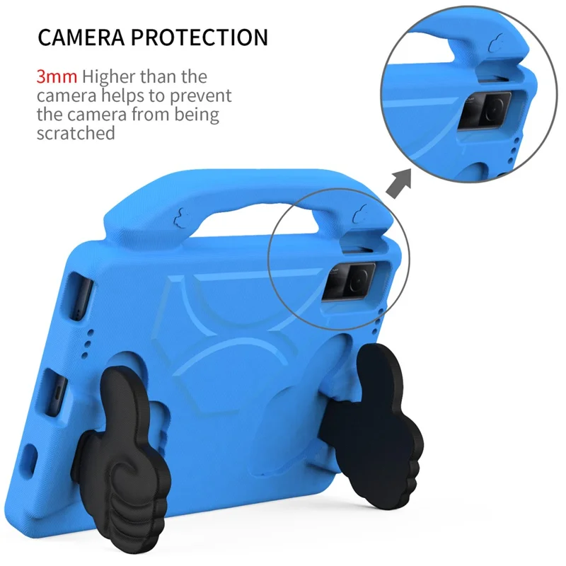 For Xiaomi Redmi Pad / Lenovo Tab M10 Plus (3rd Gen) Tablet EVA Case with Thumb Kickstand - Blue