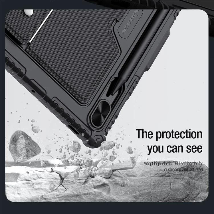 NILLKIN для Samsung Galaxy Tab S9 Tablet Case с съемной клавиатурой с подсветкой Bluetooth