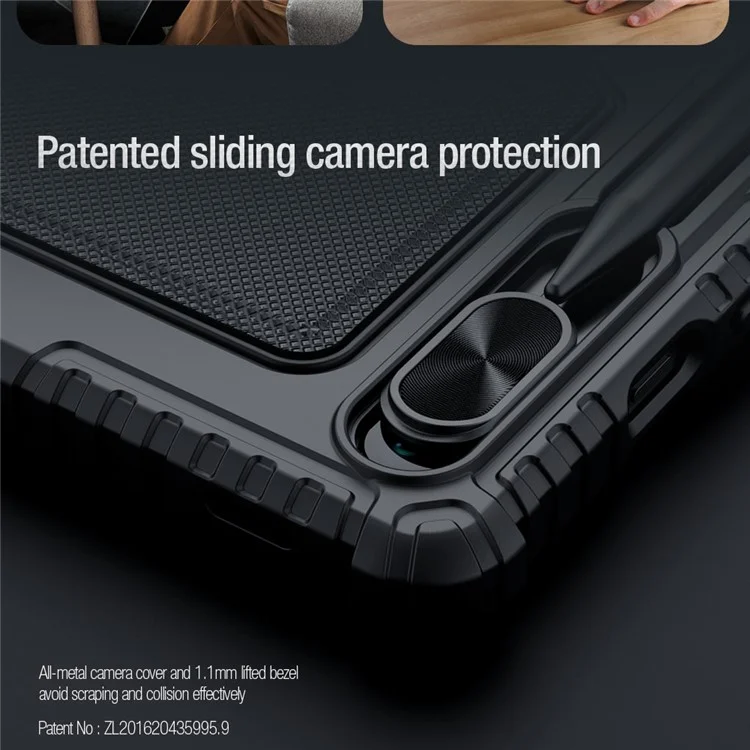 NILLKIN для Samsung Galaxy Tab S9 Tablet Case с съемной клавиатурой с подсветкой Bluetooth