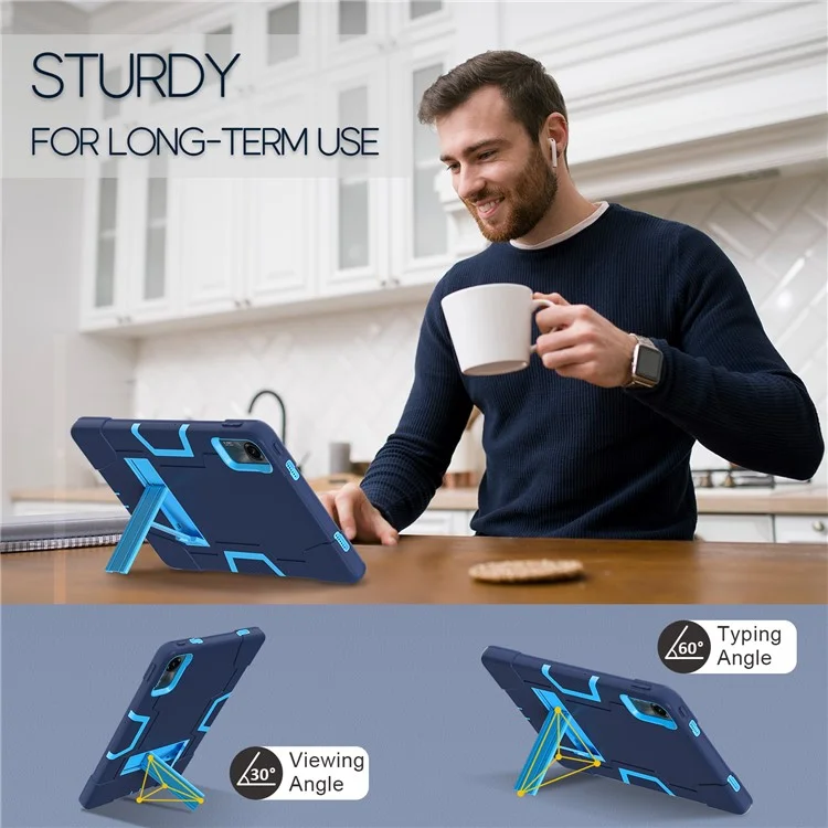Für Xiaomi Redmi Pad SE-Hülle PC+Silikon Tablet Schutzhülle - Navy Blue / Blue