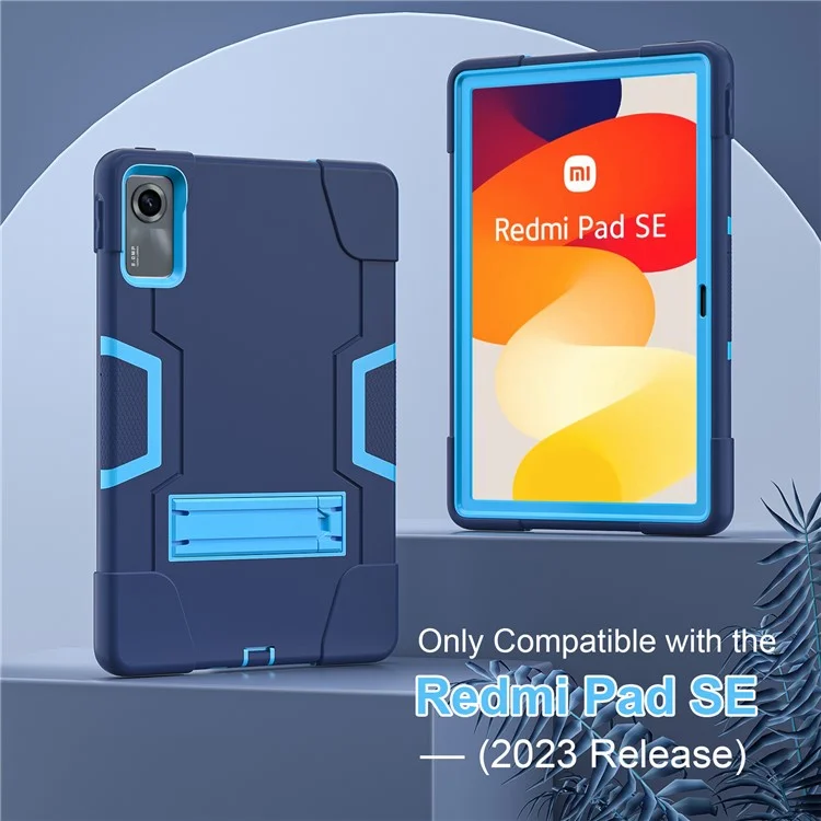 Für Xiaomi Redmi Pad SE-Hülle PC+Silikon Tablet Schutzhülle - Navy Blue / Blue