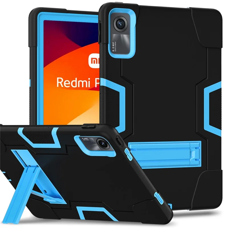 For Xiaomi Redmi Pad SE Case PC+Silicone Tablet Protective Cover - Black / Blue