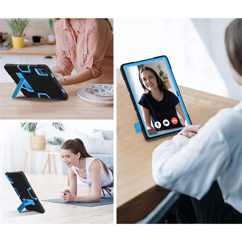 For Xiaomi Redmi Pad SE Case PC+Silicone Tablet Protective Cover - Black / Blue