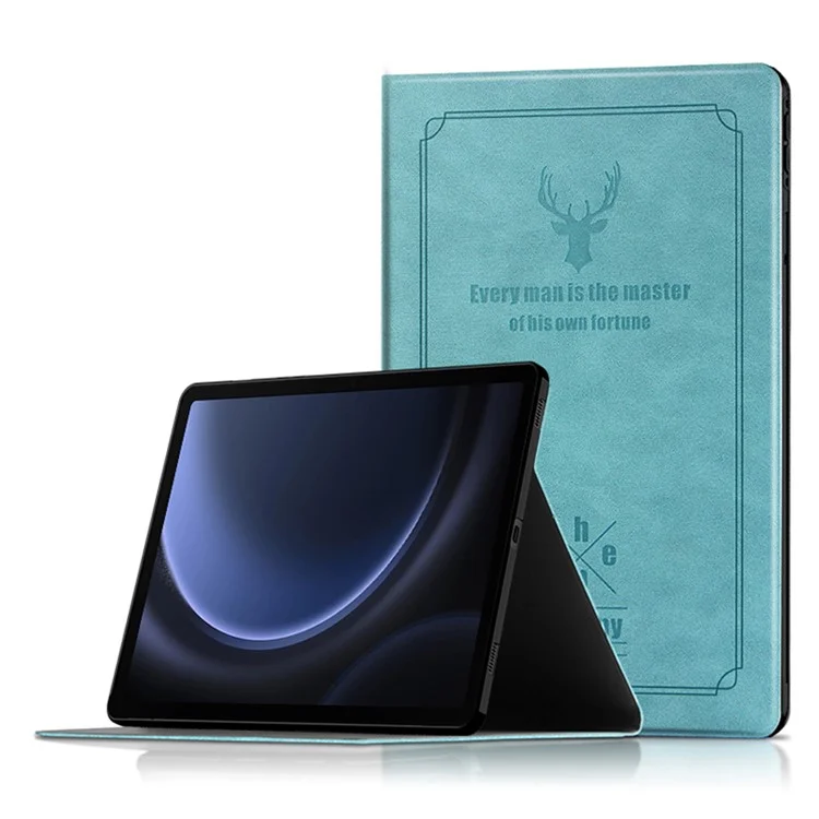 Capa de Suporte para Samsung Galaxy Tab S9 FE Smart Cover Capa de Couro PU Tablet - Verde