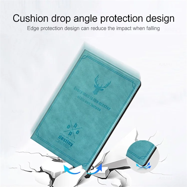 Capa de Suporte para Samsung Galaxy Tab S9 FE Smart Cover Capa de Couro PU Tablet - Verde