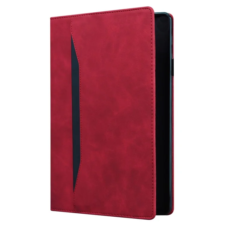 For Samsung Galaxy Tab S9 FE+ Tablet Case Wallet Stand Business Leather Cover - Red